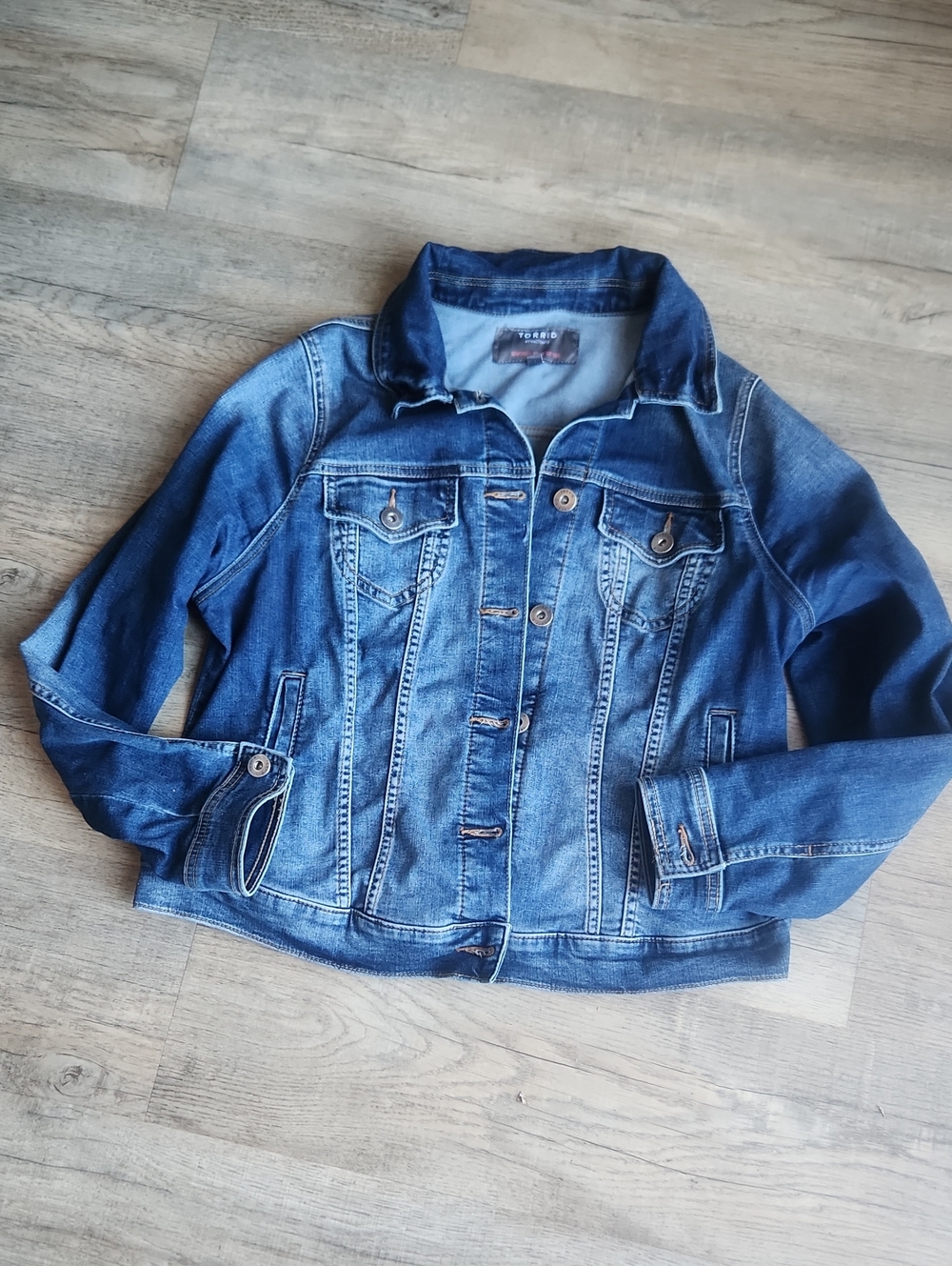 torrid Indigo Blue Denim Jacket with Button Front